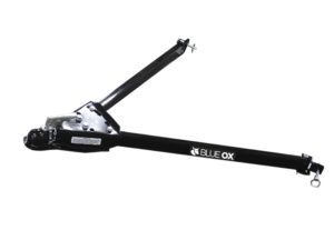 Class III tow bar Steel construction 5,000 lbs towing capacity Features easy release latches