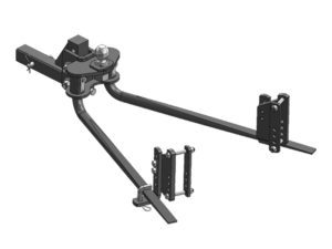 The 2-Point weight distribution hitch offers the best value for towing sway control. It works by distributing weight over a vehicle and trailer axels evenly while round spring bars flex to create a controlled ride. The steel-on-steel friction minimizes trailer sway caused by wind or poor road conditions. Specifications: Tongue weights available: 600 (2 inch ball), 800, and 1200 lbs (2-5/16” ball) Gross towing weight: 12K maximum 2” receiver