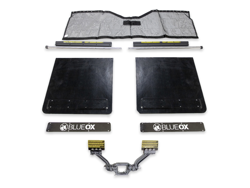 Partner Motors Heavy-Duty Adjustable Mud Flap System - Fits 2", 2.5", 3" Receiver Hitches - 24x24