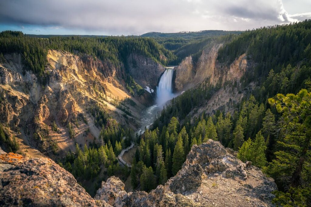 view of continential divide from yellowstone RV Park