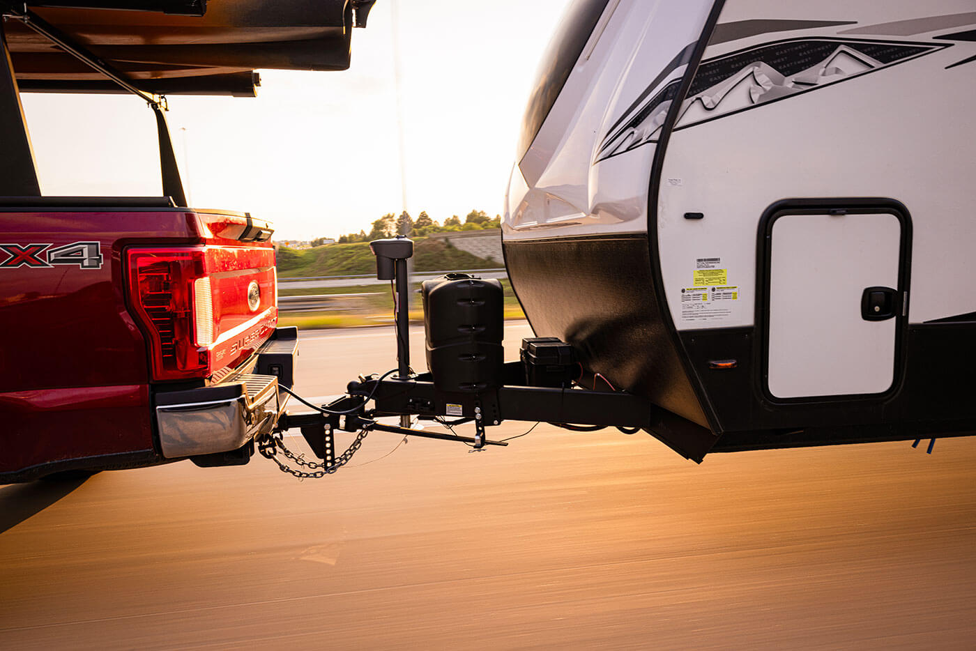 Truck Towing Camper
